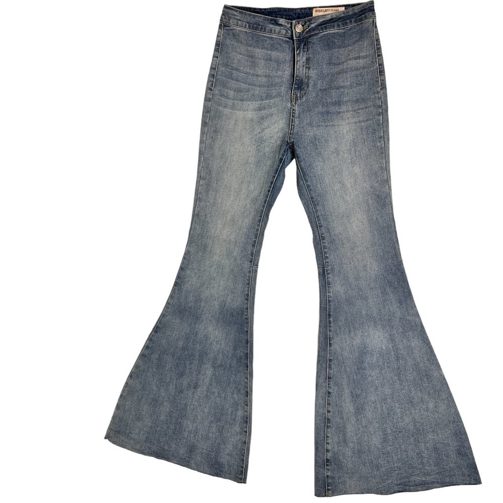 Wishlist Medium Wash High Waisted Flare Leg Jean Size M